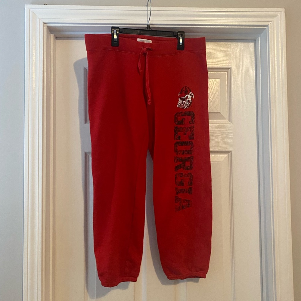 Soffe Red Georgia Fleece Capris